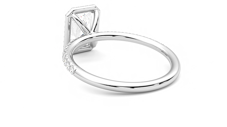 Taylor & Hart Dawn Radiant Engagement Ring 360 degree image 17