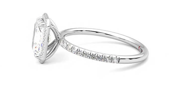 Taylor & Hart Dawn Radiant Engagement Ring 360 degree image 21