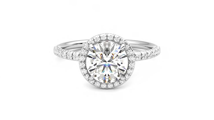 Taylor & Hart Dawn Round Engagement Ring 360 degree image 0