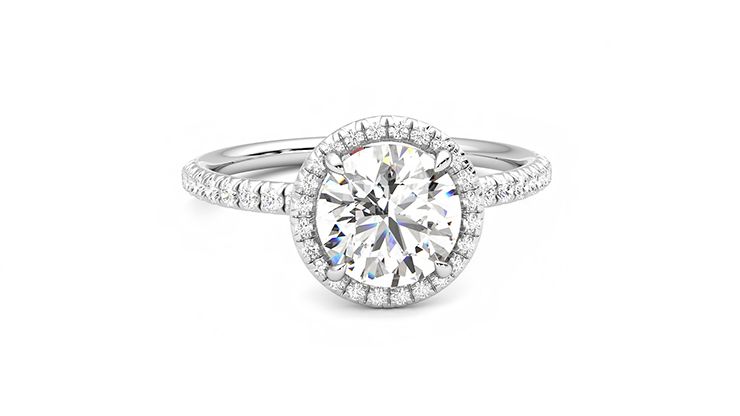 Taylor & Hart Dawn Round Engagement Ring 360 degree image 2