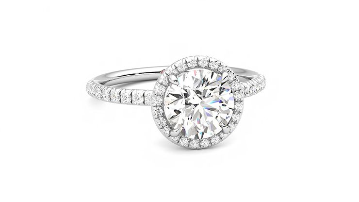 Taylor & Hart Dawn Round Engagement Ring 360 degree image 3