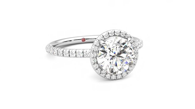 Taylor & Hart Dawn Round Engagement Ring 360 degree image 4