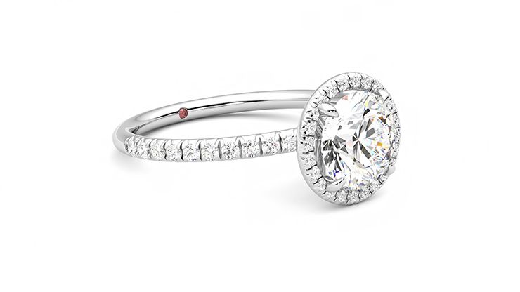 Taylor & Hart Dawn Round Engagement Ring 360 degree image 6