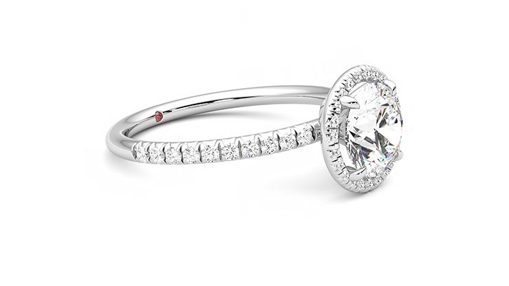 Taylor & Hart Dawn Round Engagement Ring 360 degree image 7