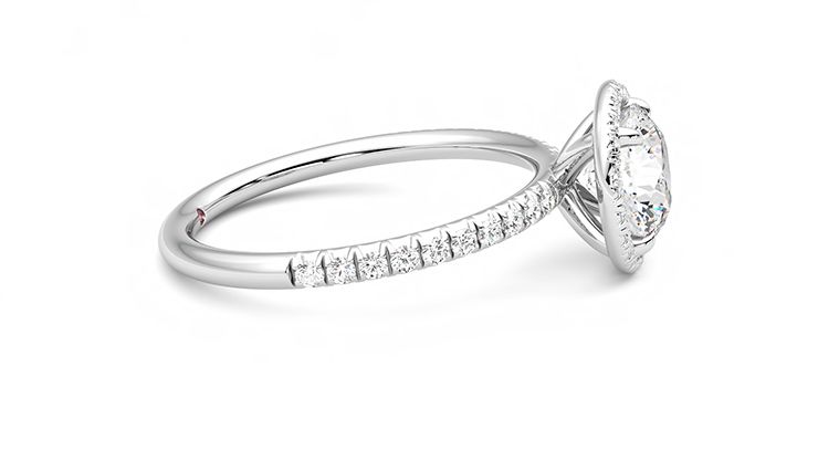 Taylor & Hart Dawn Round Engagement Ring 360 degree image 9