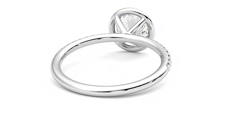 Taylor & Hart Dawn Round Engagement Ring 360 degree image 14