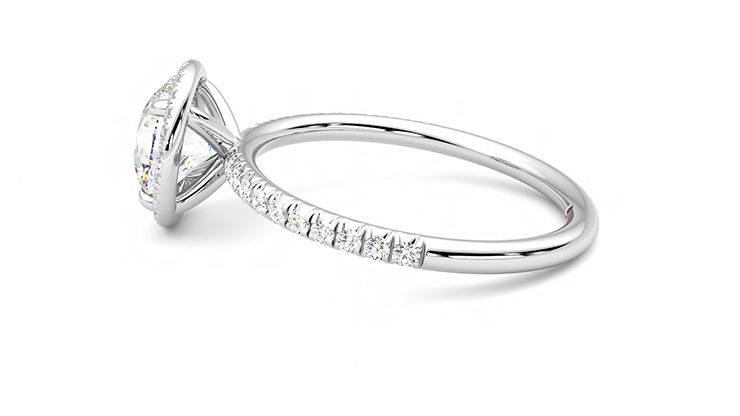 Taylor & Hart Dawn Round Engagement Ring 360 degree image 20