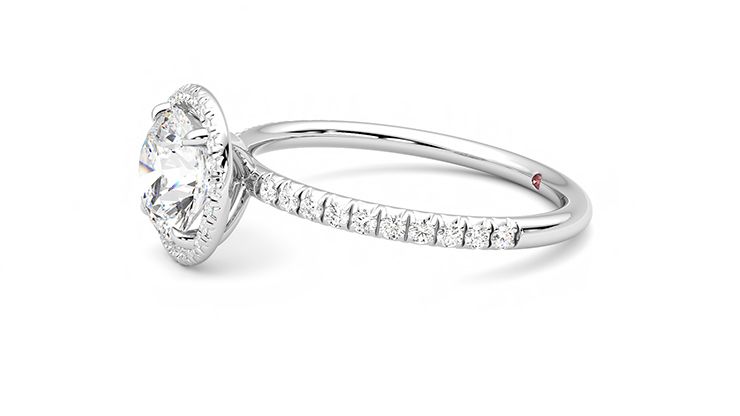 Taylor & Hart Dawn Round Engagement Ring 360 degree image 22