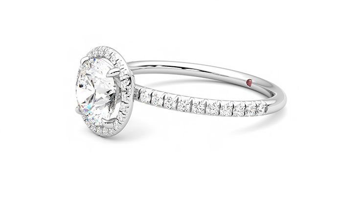 Taylor & Hart Dawn Round Engagement Ring 360 degree image 23