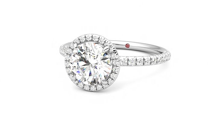 Taylor & Hart Dawn Round Engagement Ring 360 degree image 26