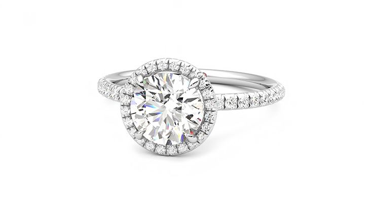 Taylor & Hart Dawn Round Engagement Ring 360 degree image 27