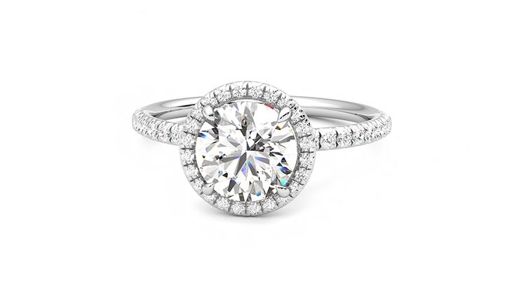 Taylor & Hart Dawn Round Engagement Ring 360 degree image 28
