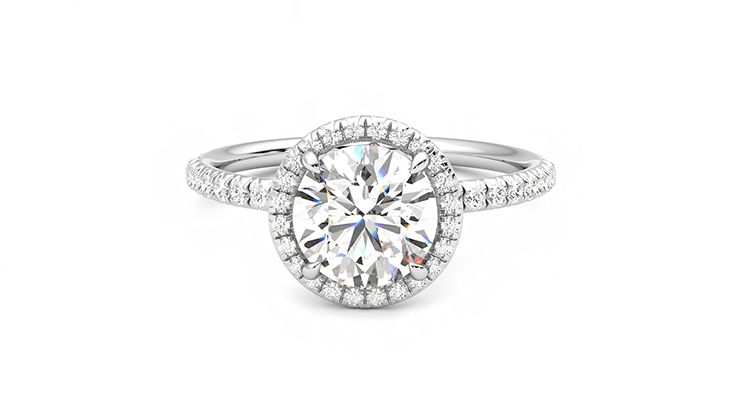 Taylor & Hart Dawn Round Engagement Ring 360 degree image 29