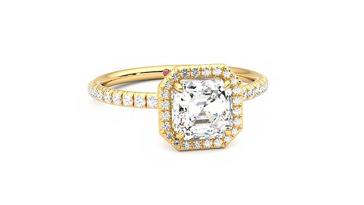 Taylor & Hart Dawn Asscher Engagement Ring 360 degree image 3