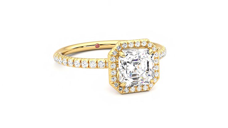 Taylor & Hart Dawn Asscher Engagement Ring 360 degree image 4