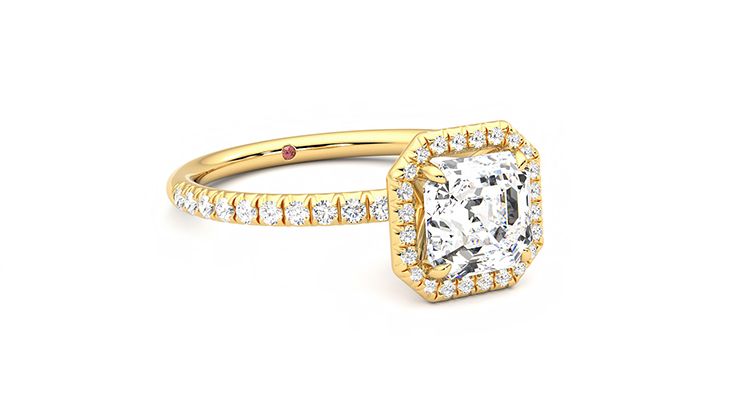 Taylor & Hart Dawn Asscher Engagement Ring 360 degree image 5