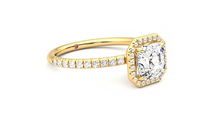 Taylor & Hart Dawn Asscher Engagement Ring 360 degree image 6