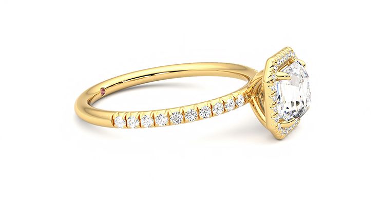 Taylor & Hart Dawn Asscher Engagement Ring 360 degree image 8