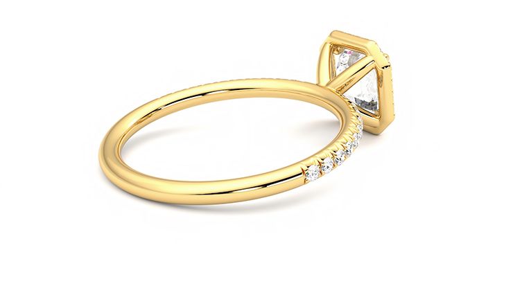 Taylor & Hart Dawn Asscher Engagement Ring 360 degree image 12