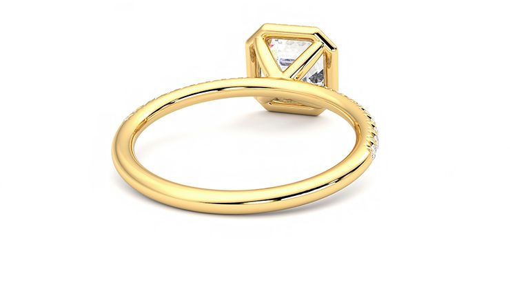 Taylor & Hart Dawn Asscher Engagement Ring 360 degree image 14