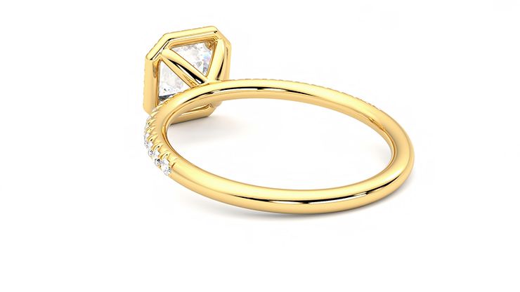 Taylor & Hart Dawn Asscher Engagement Ring 360 degree image 17