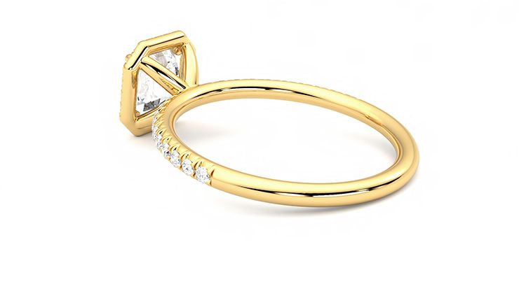 Taylor & Hart Dawn Asscher Engagement Ring 360 degree image 18