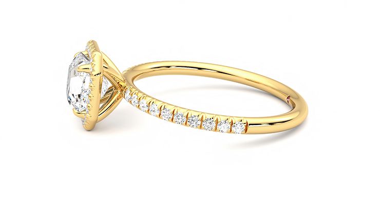Taylor & Hart Dawn Asscher Engagement Ring 360 degree image 21