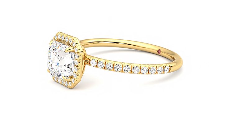 Taylor & Hart Dawn Asscher Engagement Ring 360 degree image 23