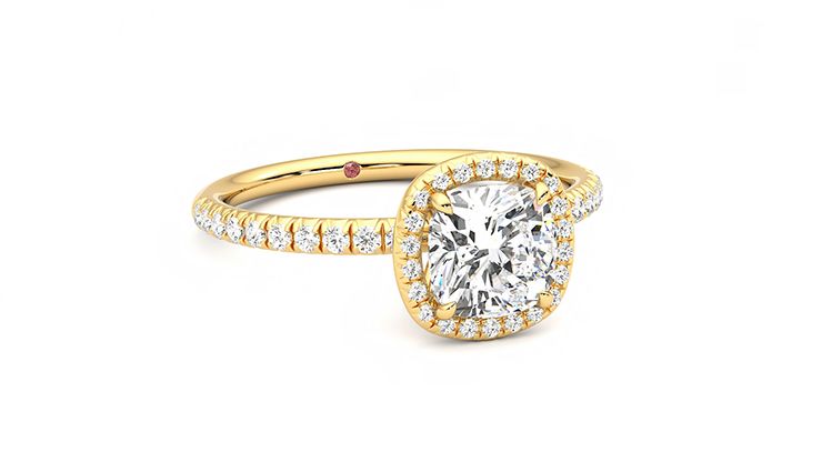 Taylor & Hart Dawn Cushion Engagement Ring 360 degree image 3