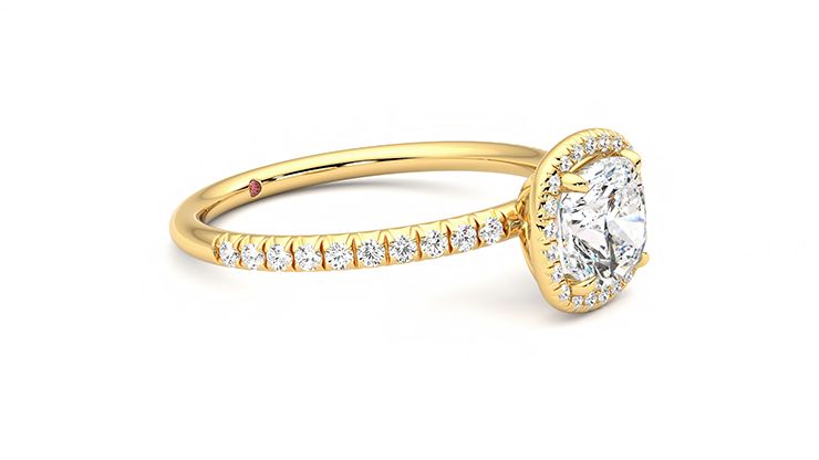 Taylor & Hart Dawn Cushion Engagement Ring 360 degree image 6