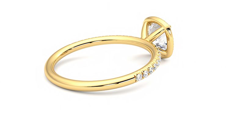 Taylor & Hart Dawn Cushion Engagement Ring 360 degree image 11