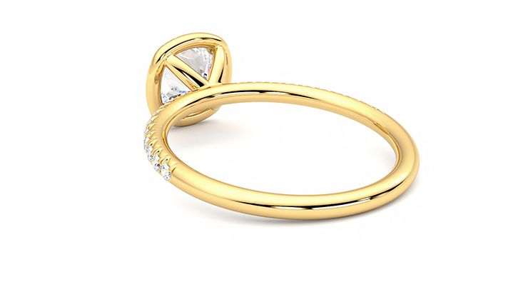 Taylor & Hart Dawn Cushion Engagement Ring 360 degree image 16