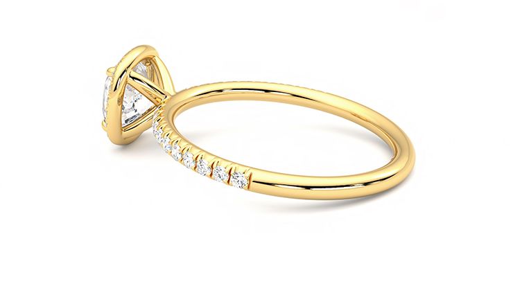 Taylor & Hart Dawn Cushion Engagement Ring 360 degree image 18