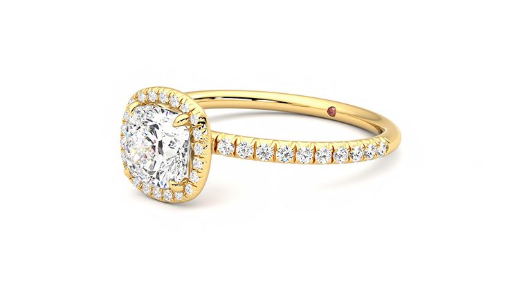 Taylor & Hart Dawn Cushion Engagement Ring 360 degree image 23