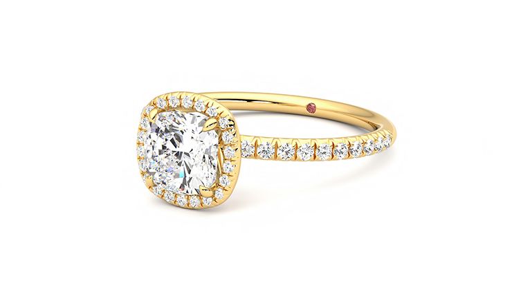 Taylor & Hart Dawn Cushion Engagement Ring 360 degree image 24