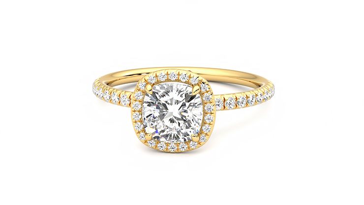 Taylor & Hart Dawn Cushion Engagement Ring 360 degree image 27