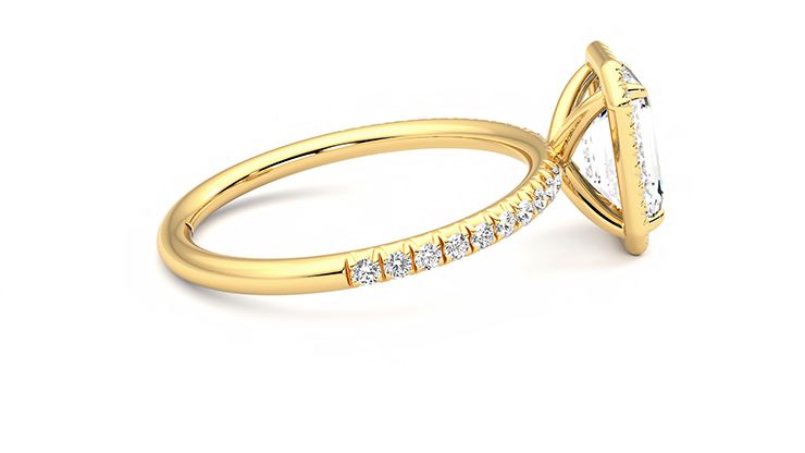 Taylor & Hart Dawn Emerald Engagement Ring 360 degree image 9
