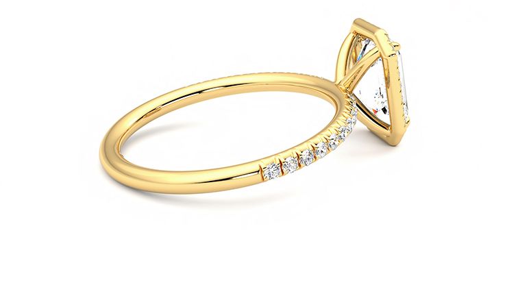 Taylor & Hart Dawn Emerald Engagement Ring 360 degree image 10