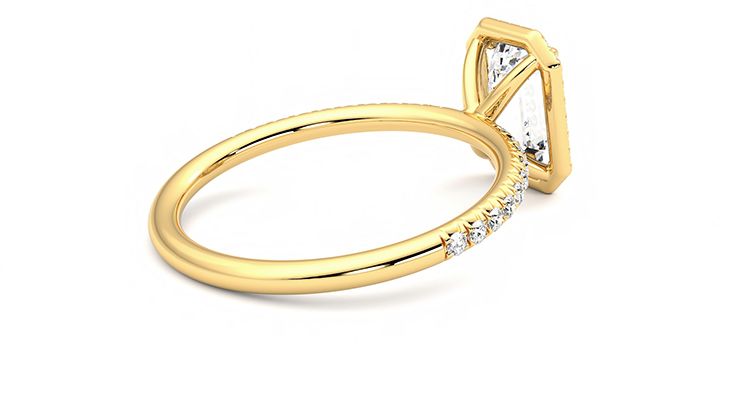 Taylor & Hart Dawn Emerald Engagement Ring 360 degree image 11