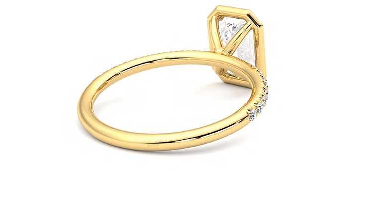 Taylor & Hart Dawn Emerald Engagement Ring 360 degree image 12