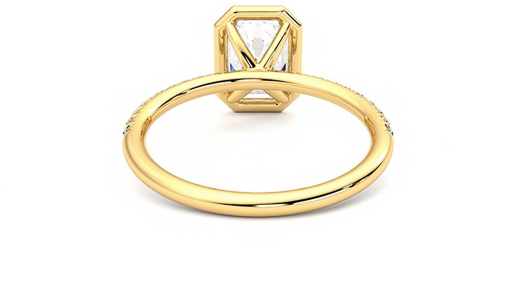 Taylor & Hart Dawn Emerald Engagement Ring 360 degree image 14