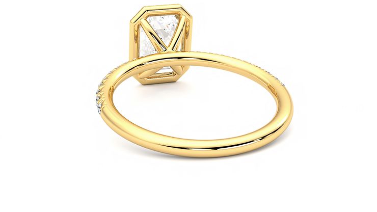 Taylor & Hart Dawn Emerald Engagement Ring 360 degree image 15