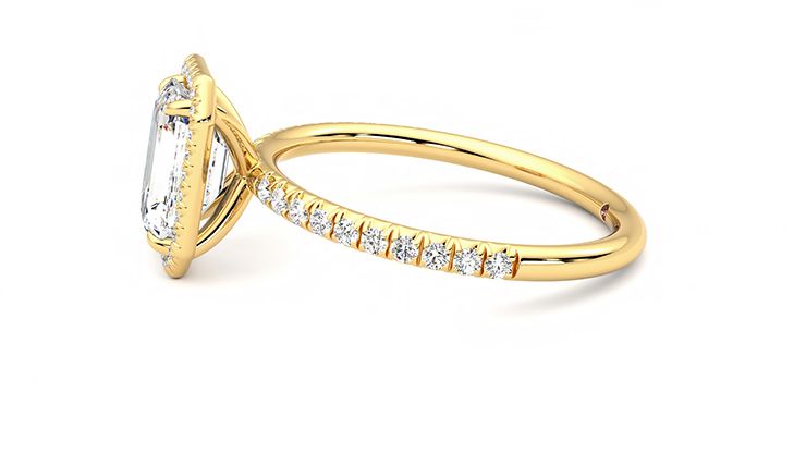 Taylor & Hart Dawn Emerald Engagement Ring 360 degree image 20