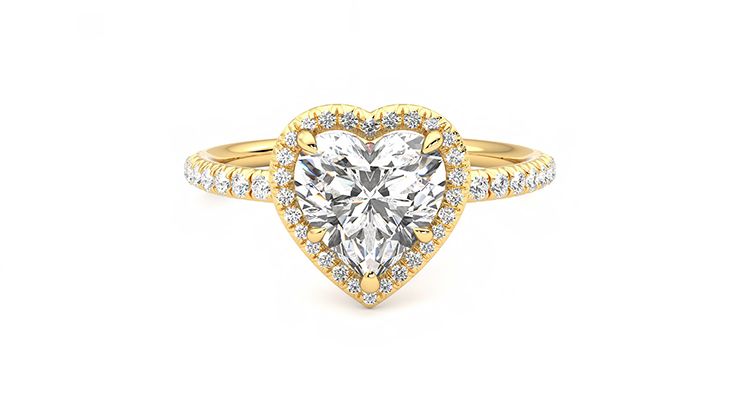 Taylor & Hart Dawn Heart Engagement Ring 360 degree image 0