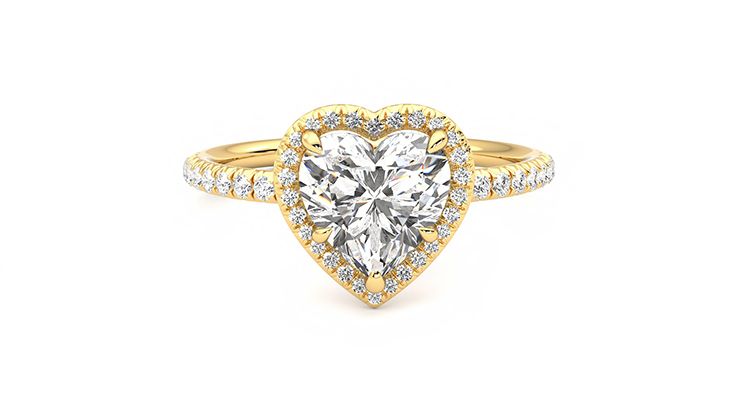 Taylor & Hart Dawn Heart Engagement Ring 360 degree image 1