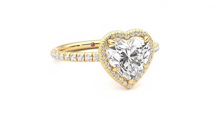 Taylor & Hart Dawn Heart Engagement Ring 360 degree image 4