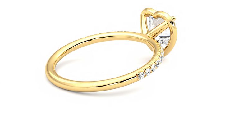 Taylor & Hart Dawn Heart Engagement Ring 360 degree image 12
