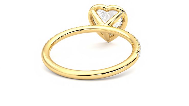 Taylor & Hart Dawn Heart Engagement Ring 360 degree image 14