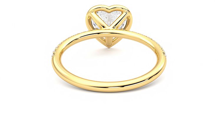 Taylor & Hart Dawn Heart Engagement Ring 360 degree image 15
