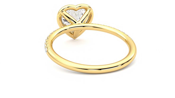 Taylor & Hart Dawn Heart Engagement Ring 360 degree image 16